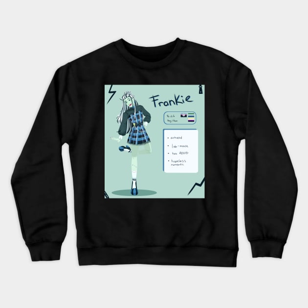 Frankie Stein Crewneck Sweatshirt by Cabbaged-Coffee